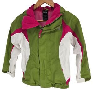 The North Face Kids Jacket - Green, Pink, and White.
very cute jacket!!!!